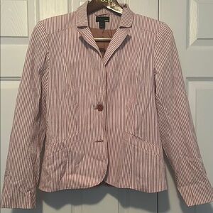 Pink and White Blazer Tailored Structured